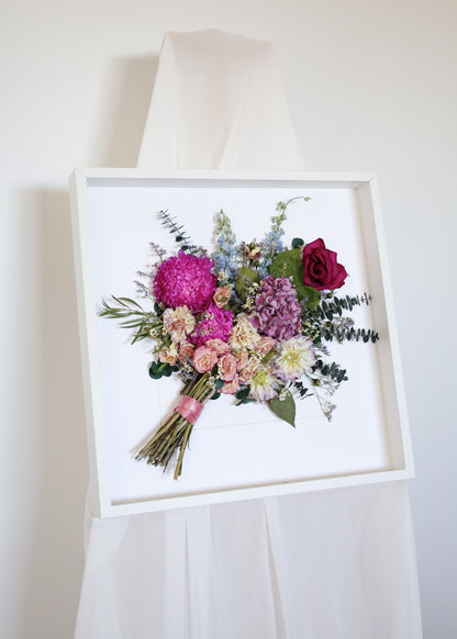 Framed Preserved Bouquet 50x50